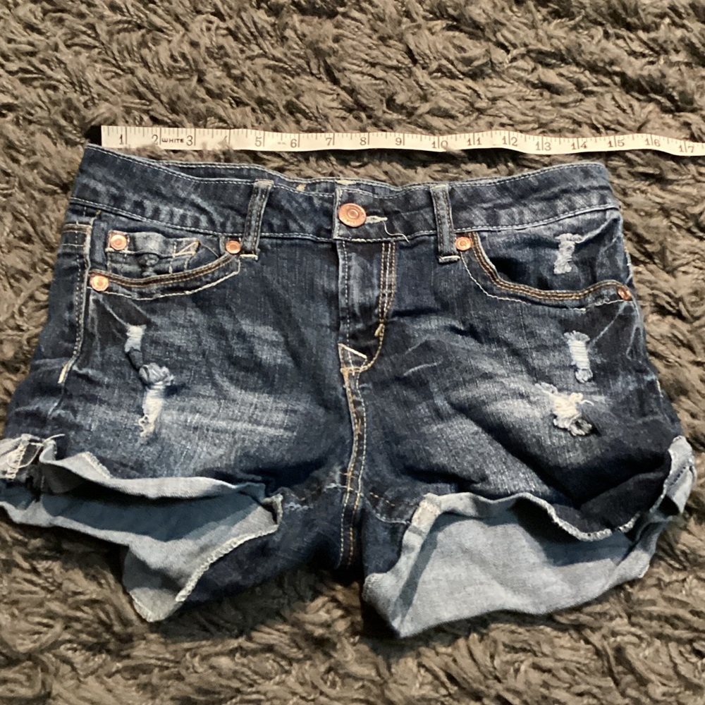 Wallflower Distressed Blue Jean Shorts